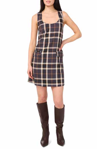 Plaid Shift Minidress