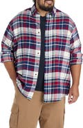 Harbor Bay by DXL Big & Tall Large Plaid Flannel Sport Shirt