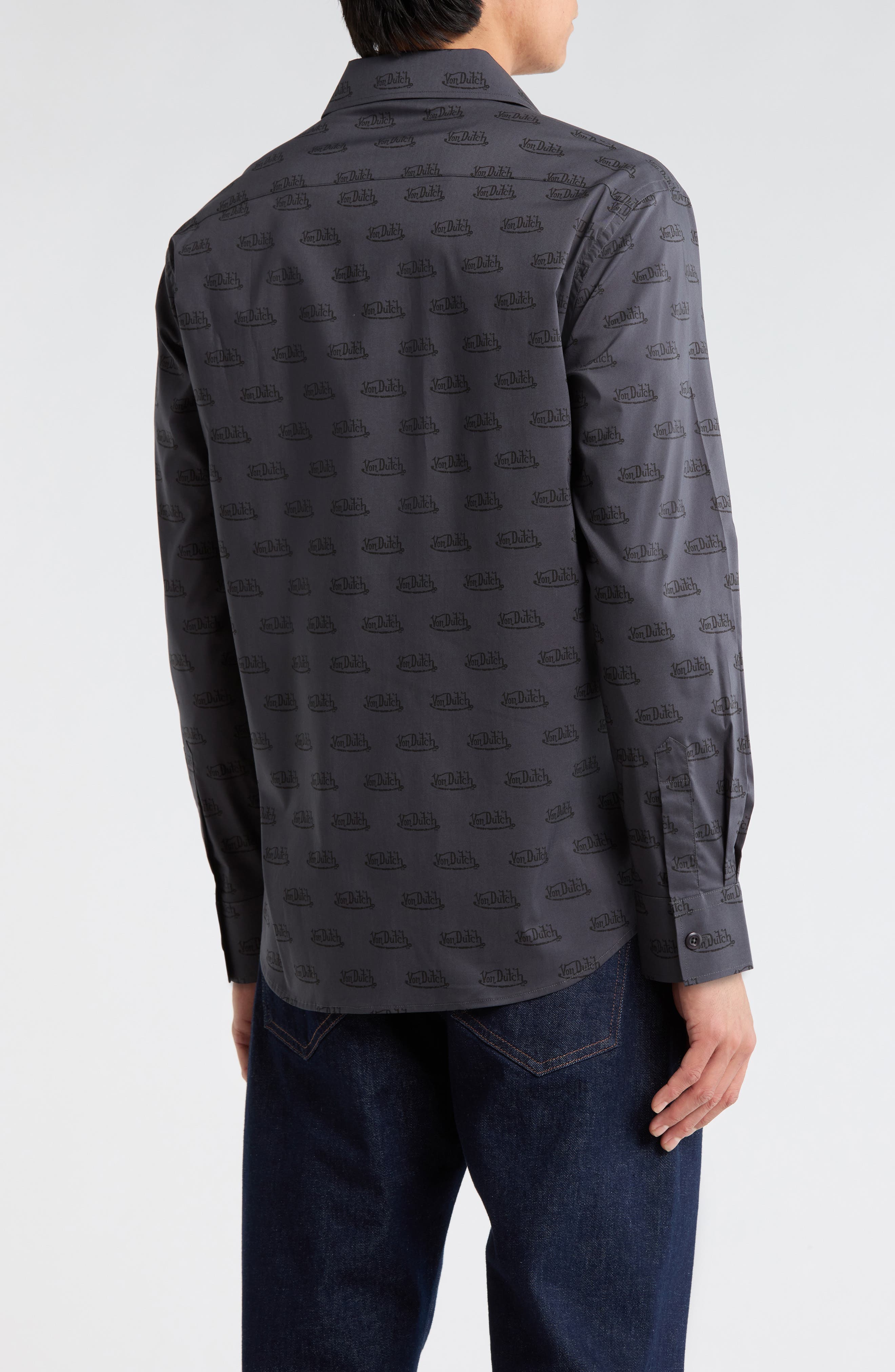 Logo Print Button-Up Shirt - image 2