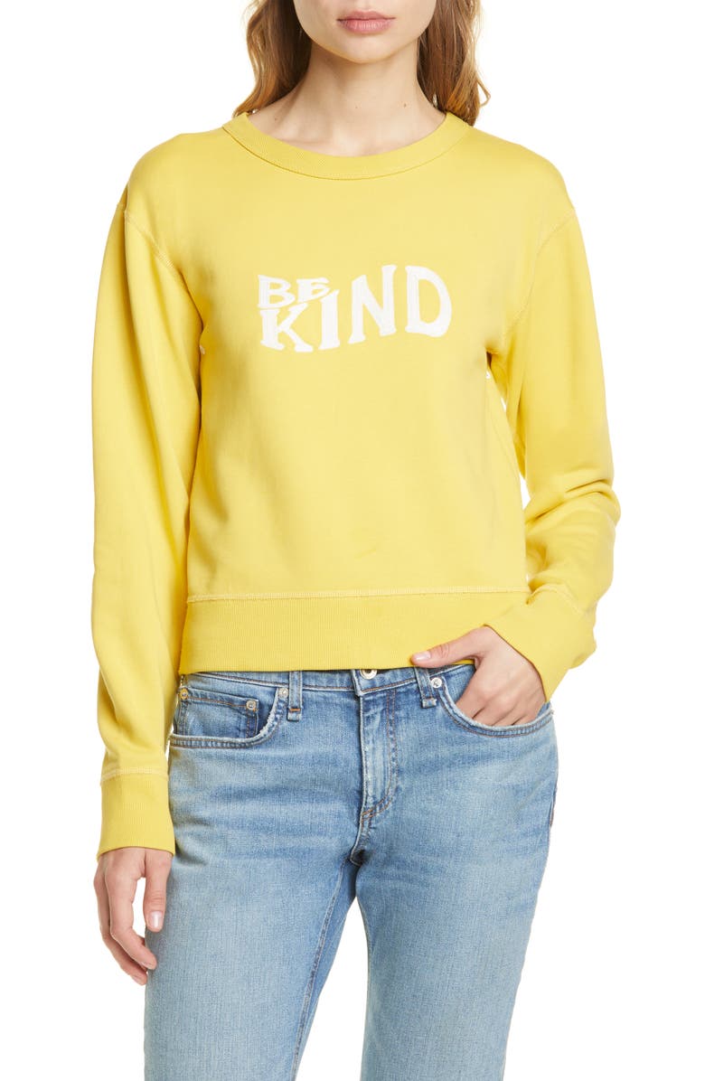 rag & bone Be Kind Embroidered Sweatshirt, Main, color, 