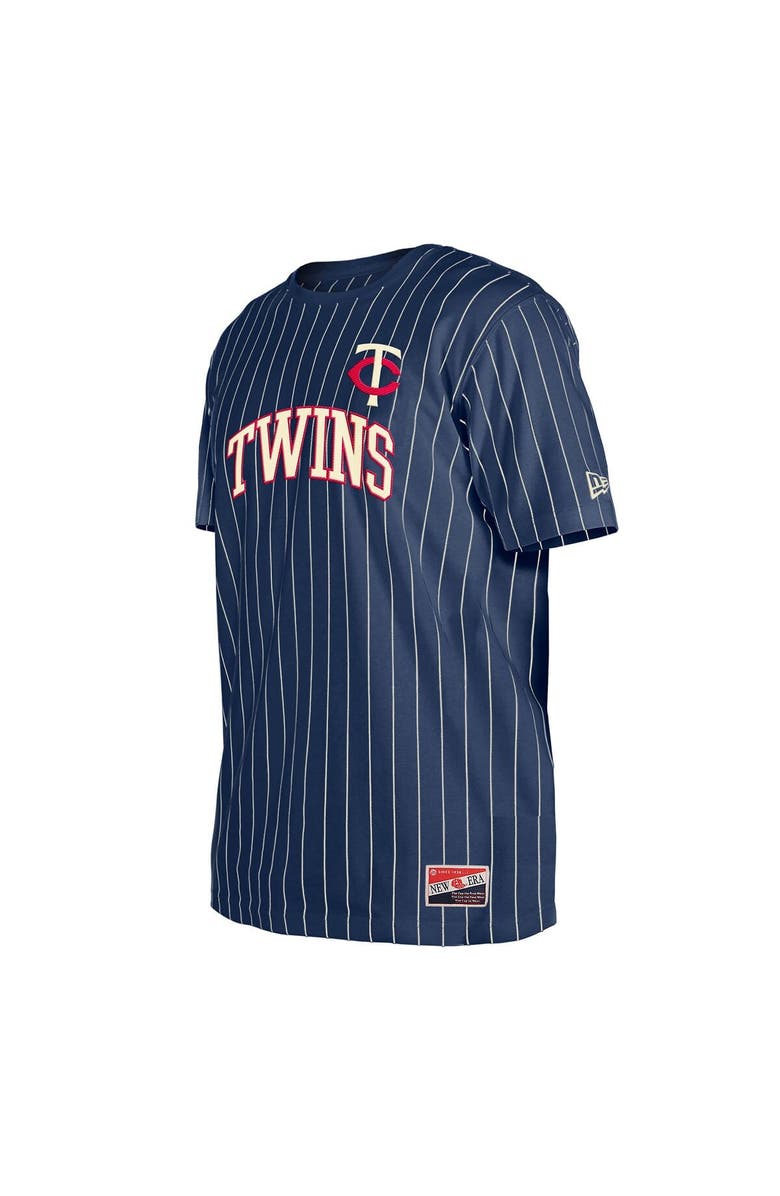 New Era Men's New Era Navy Minnesota Twins Throwback Pinstripe T-Shirt, Alternate, color, Navy