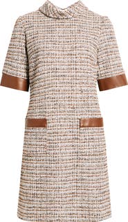 Julia Jordan Metallic Tweed Dress