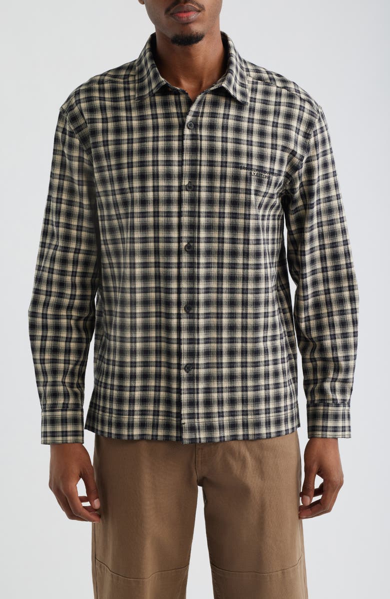 Brooklyn Industries Check Button-Up Shirt, Main, color, Black Check