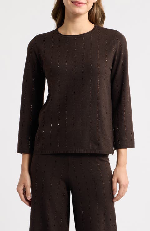 Rhinestone Stripe Sweater