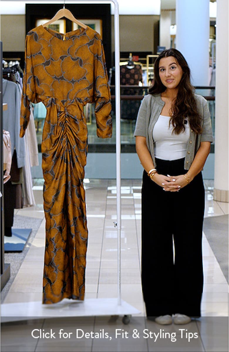 Long Sleeve Jacquard Gown, sales video thumbnail