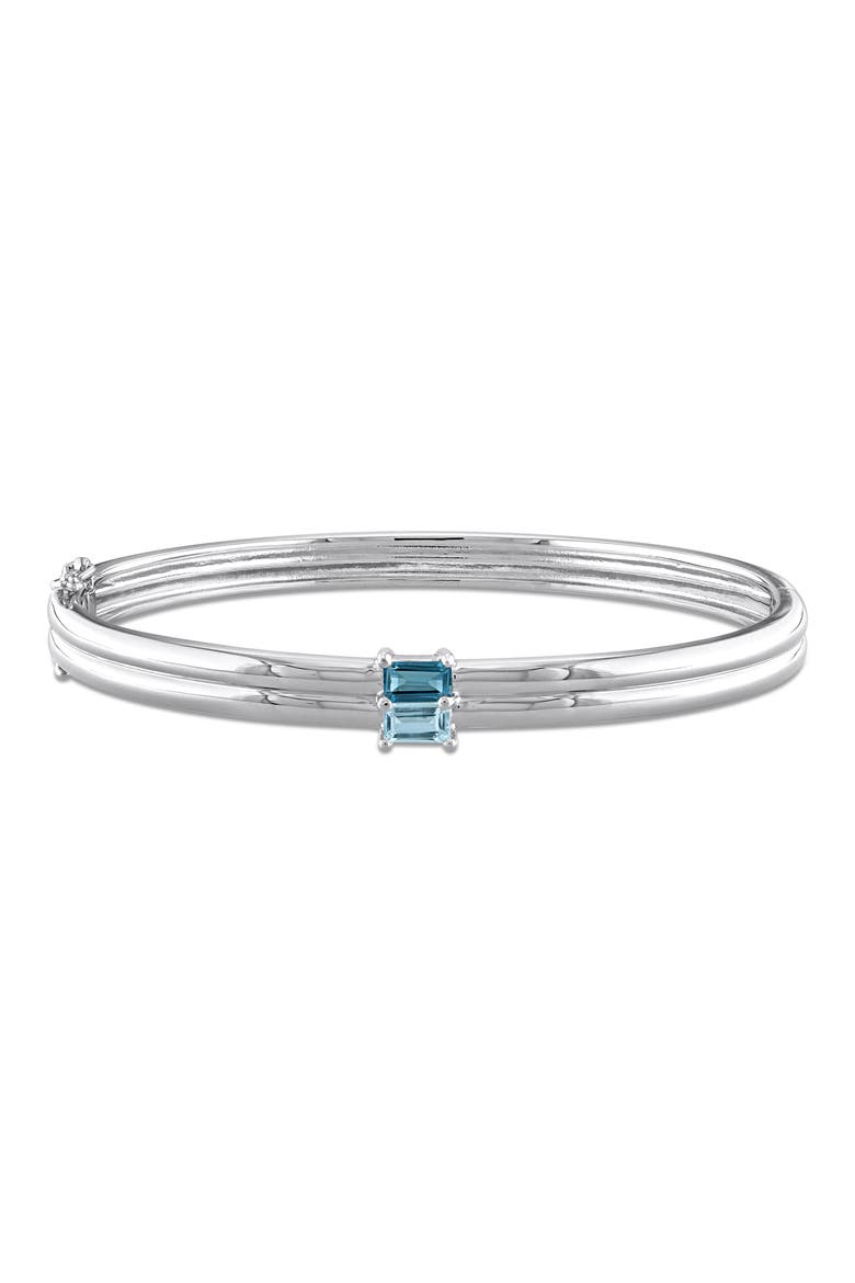 Sky Blue Topaz & London Blue Topaz Bangle Bracelet, Main, color, BLUE