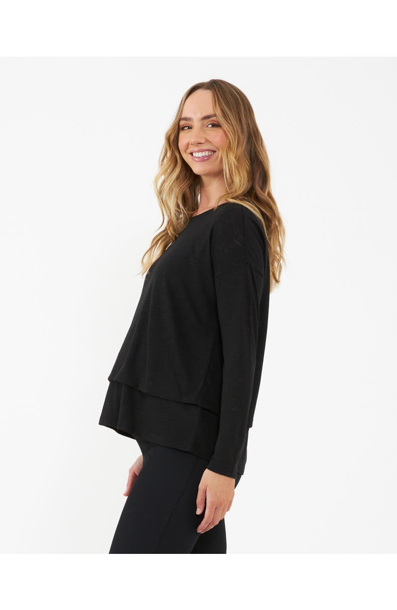 Ripe Maternity Jazmin Long Sleeve Nursing Top Black, Alternate, color, Black
