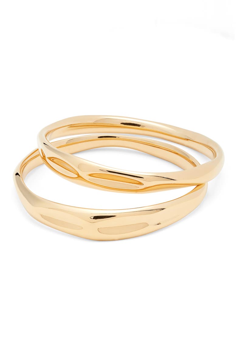 Bahari Set of 2 Bangles, Main, color, GOLD
