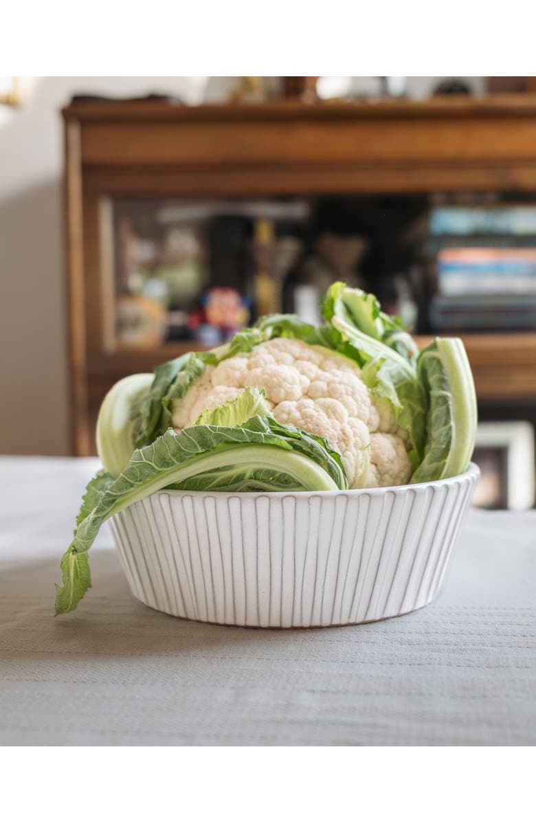 Une Vie Nomade Lines Pasta Bowl Set of 4, Alternate, color, Milk White