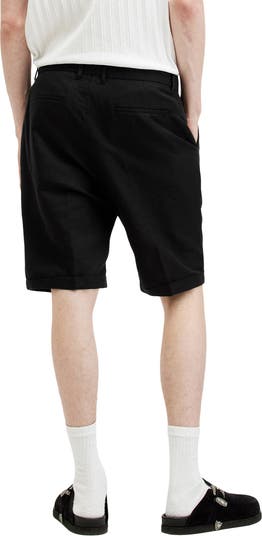 Ora Tallis Pleated Cotton & Linen Shorts