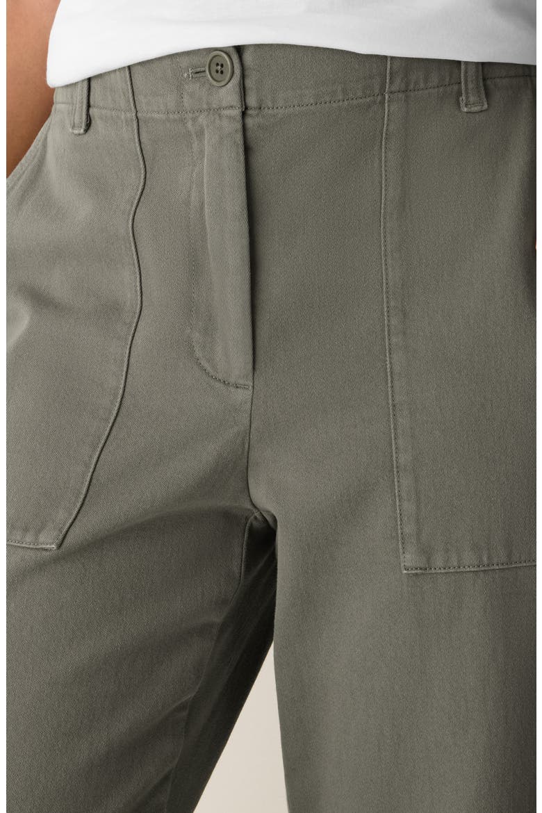 Easy Tapered Organic Cotton Pants, Alternate, color, BAYLEAF