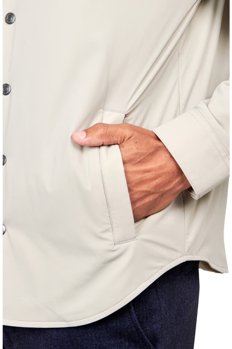Padded Shirt Jacket, Alternate, color, STONE