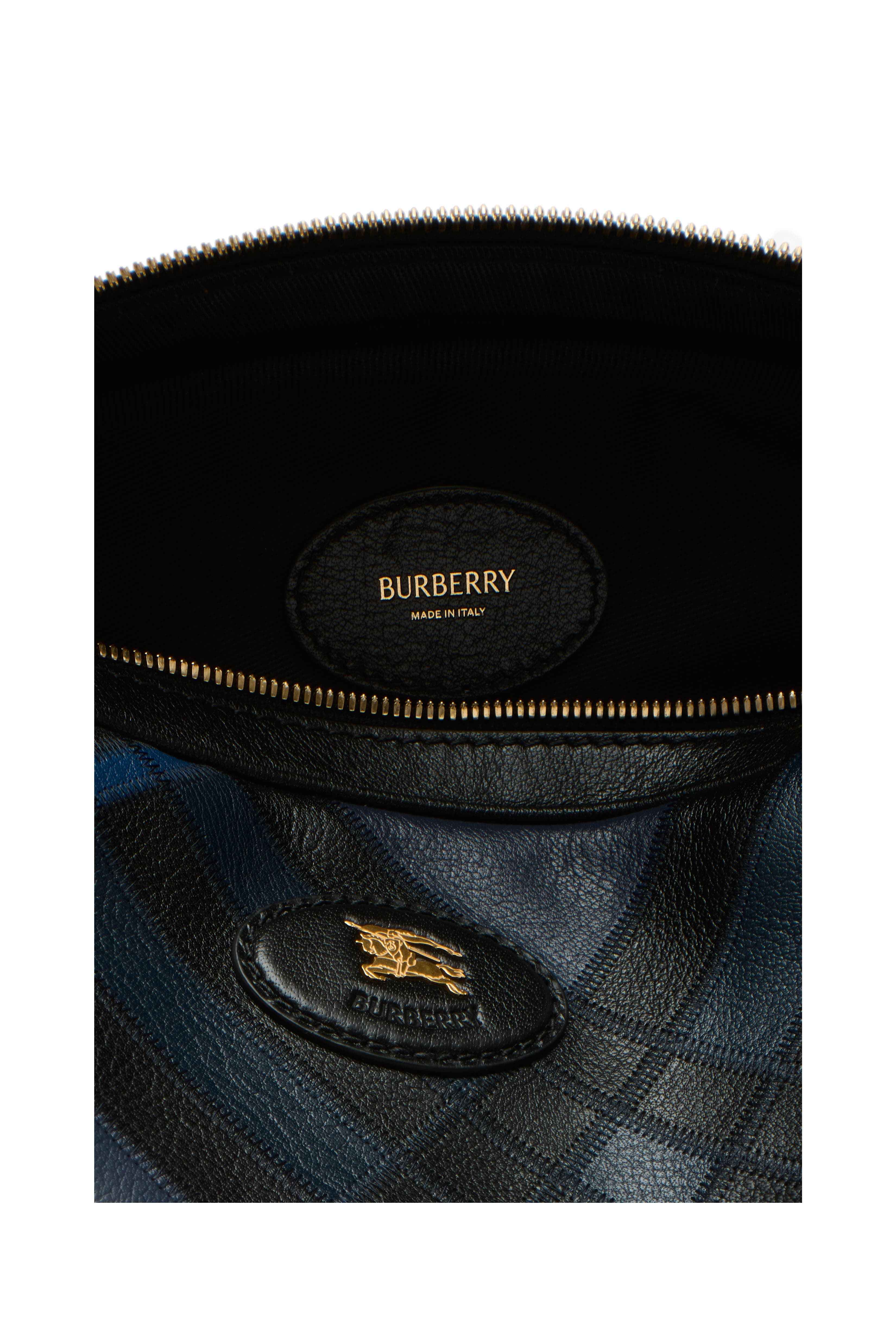 Burberry Highlands Pouch, Alternate, color, Storm Blue