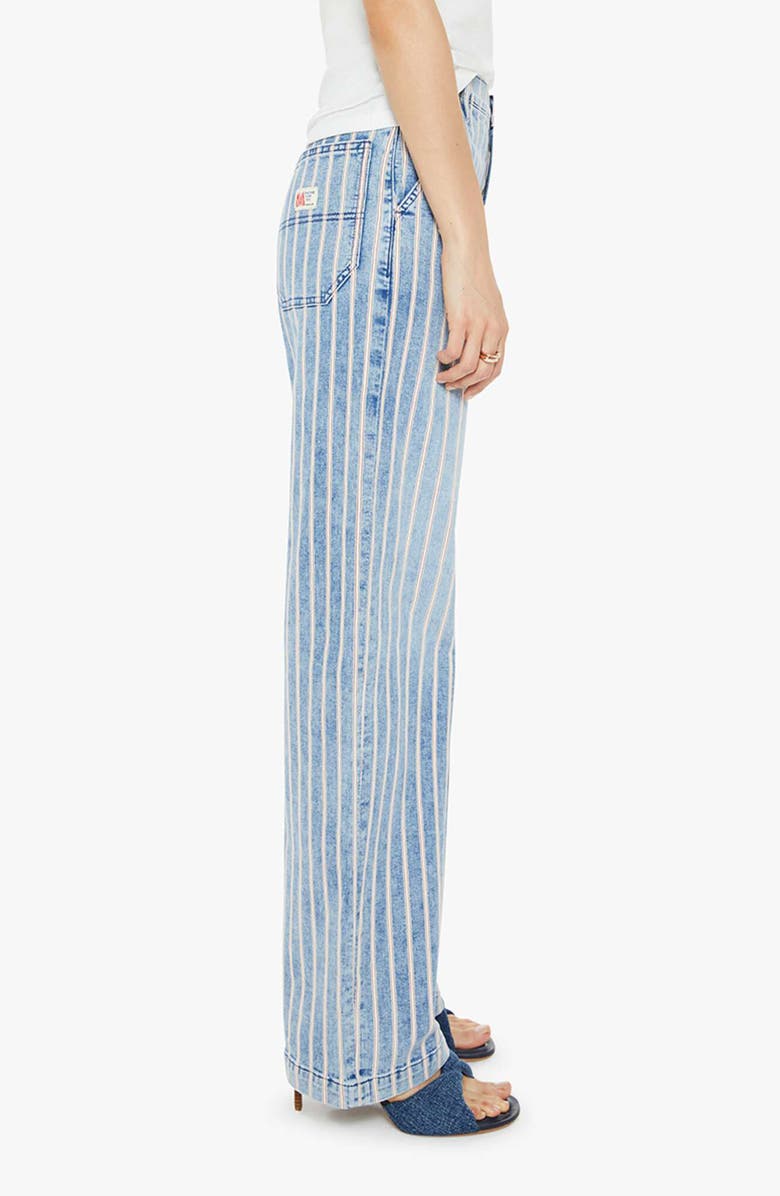 MOTHER The Stud Finder Sneak Stripe Wide Leg Jeans, Alternate, color, I Like That For You
