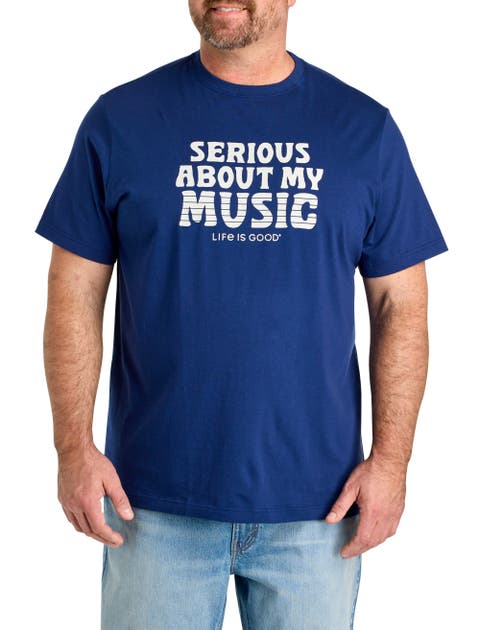 Big & Tall Serious About My Music Graphic Tee