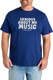 LIFE IS GOOD Big & Tall Serious About My Music Graphic Tee