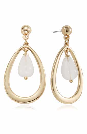 Stone Teardrop Earrings
