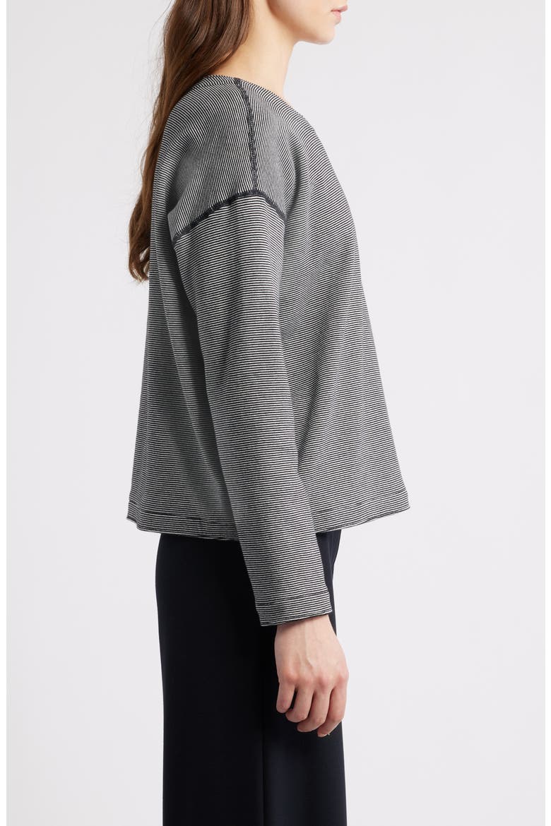 Reversible Organic Cotton Top, Alternate, color, BLACK/ IVORY