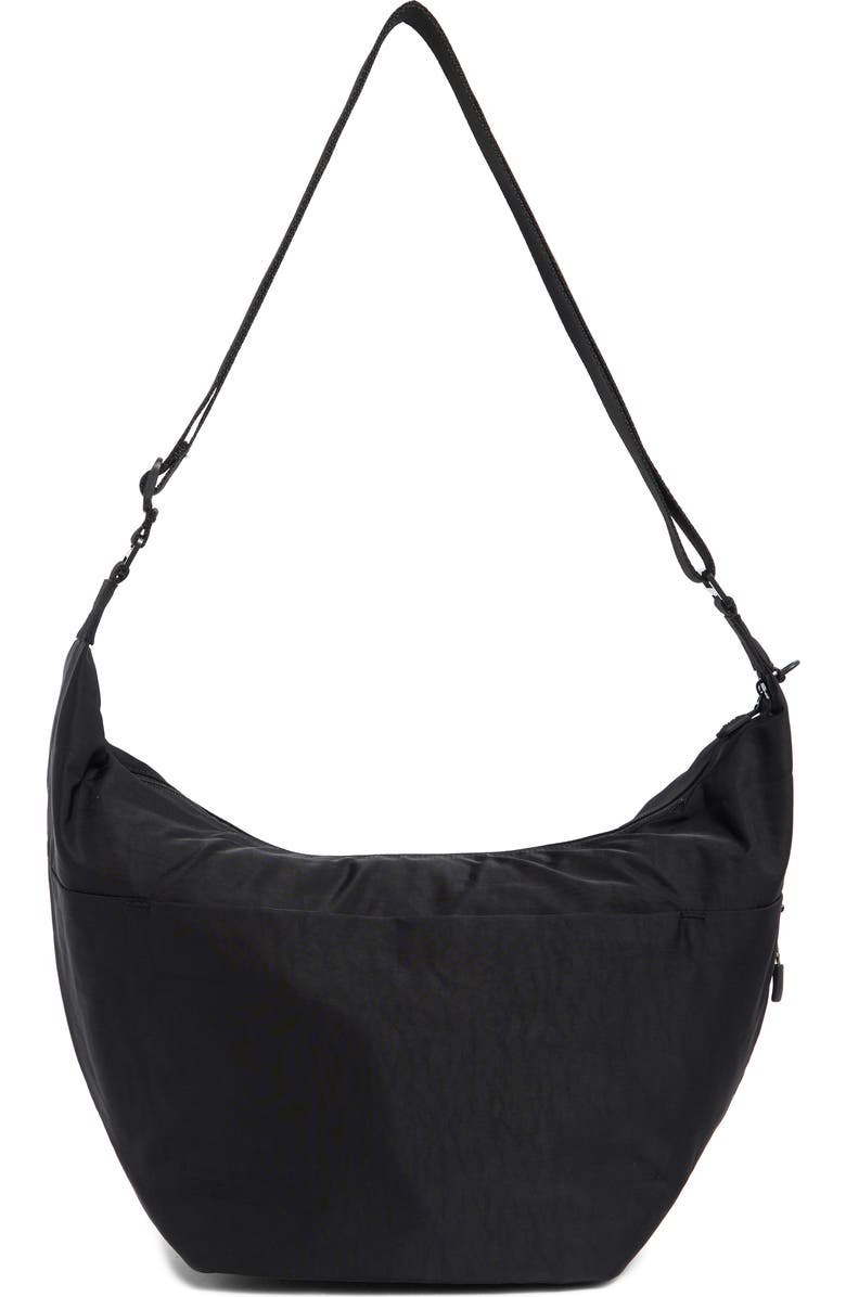 Béis The Crescent Catchall Crossbody Bag, Alternate, color, Black