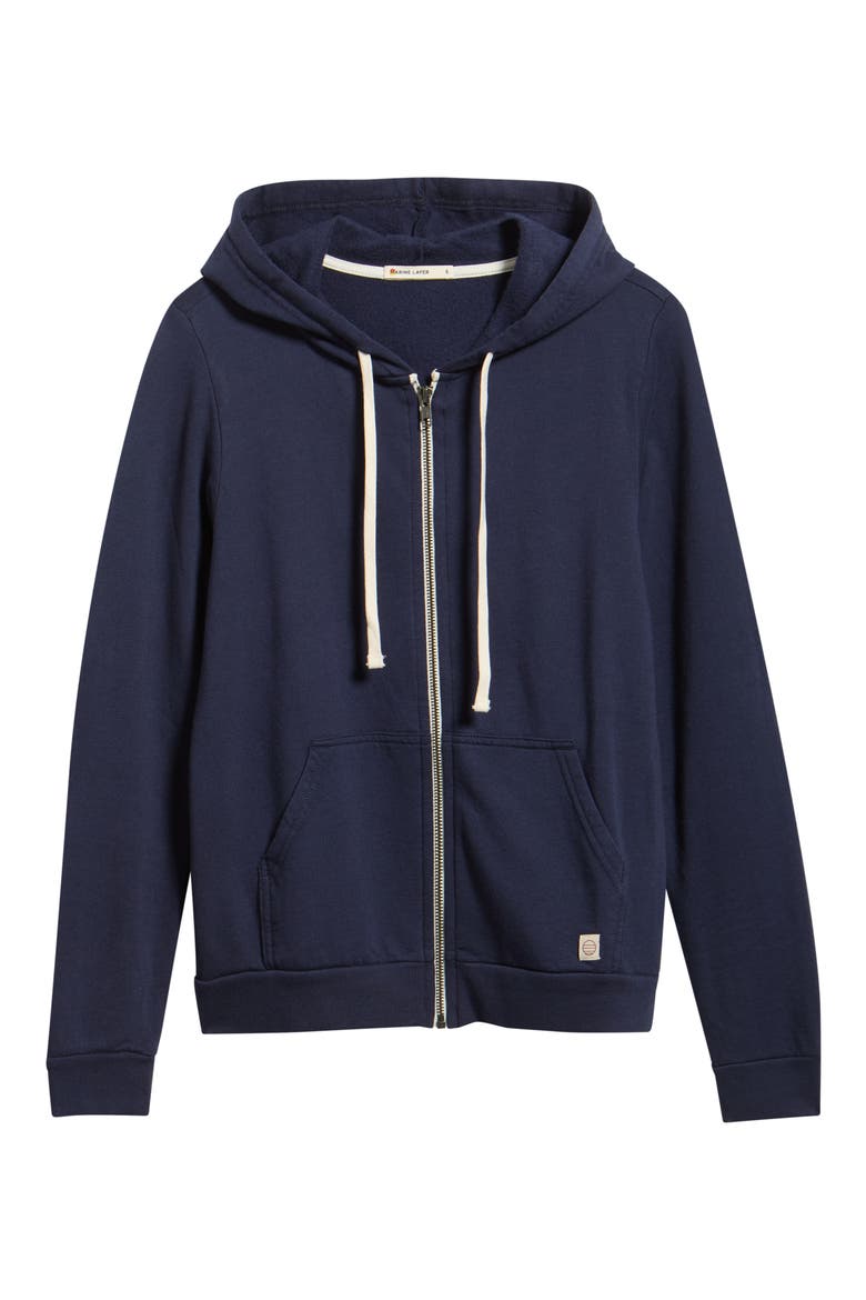 Afternoon Full Zip Hoodie, Alternate, color, TRUE NAVY