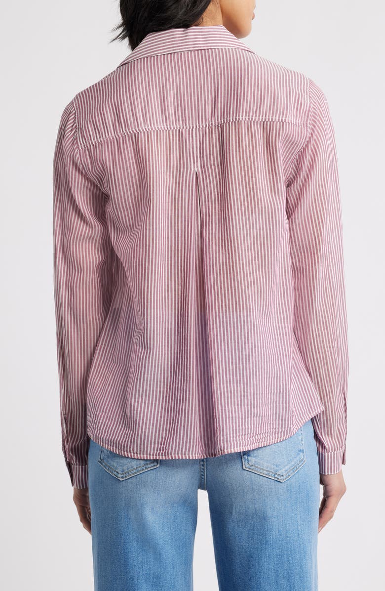 Cloth & Stone Stripe Button-Up Shirt, Alternate, color, Spiced Wine
