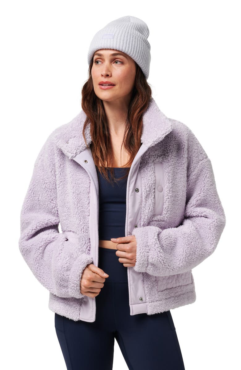 TravisMathew Sweet Heat High Pile Fleece Jacket, Alternate, color, Iris