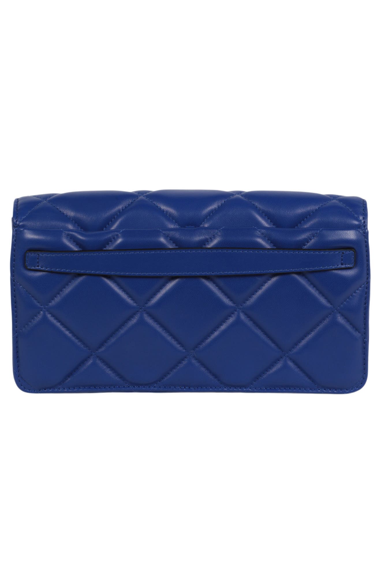 Moschino Heart Studded Quilted Shoulder Bag, Alternate, color, 