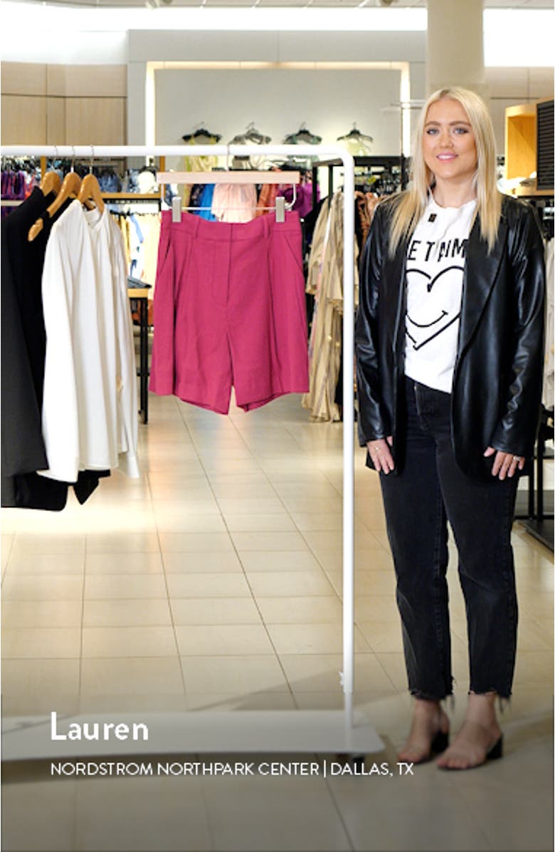 Noemi Linen Blend Shorts, sales video thumbnail