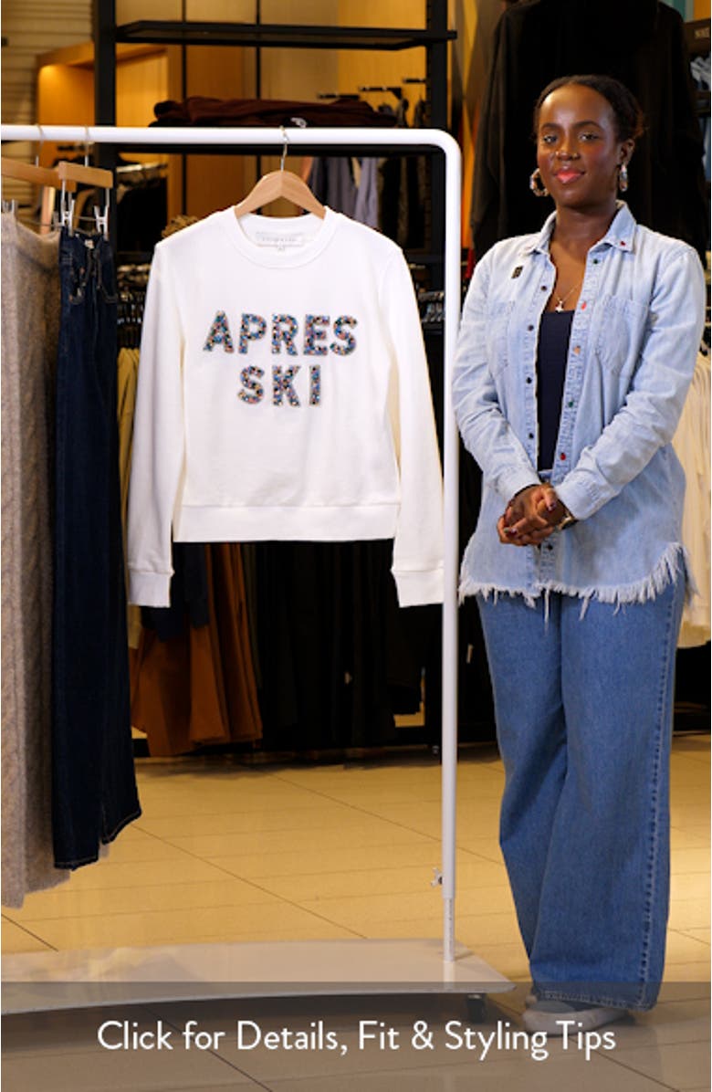 Après Ski Embellished Cotton Sweatshirt, sales video thumbnail