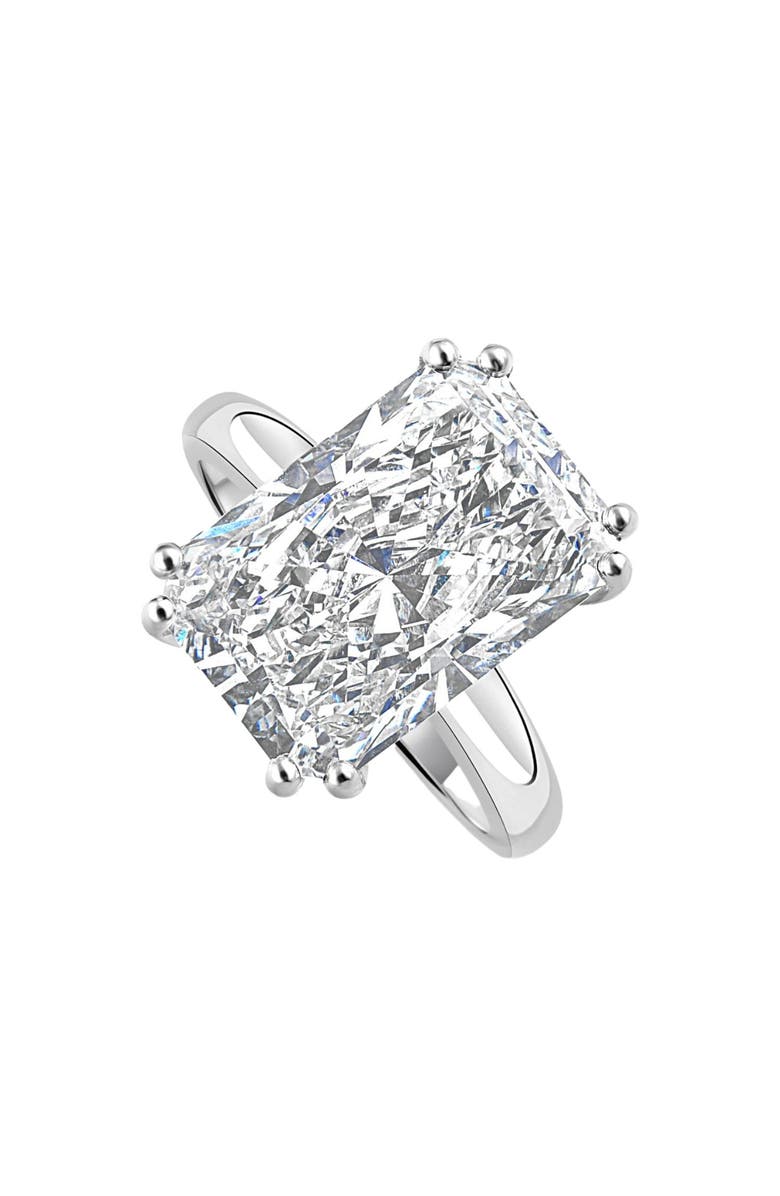 Bliss Diamond Certified 4.00Ct Radiant Cut Diamond Engagement Ring Gold Lab Grown, Alternate, color, 14K White Gold