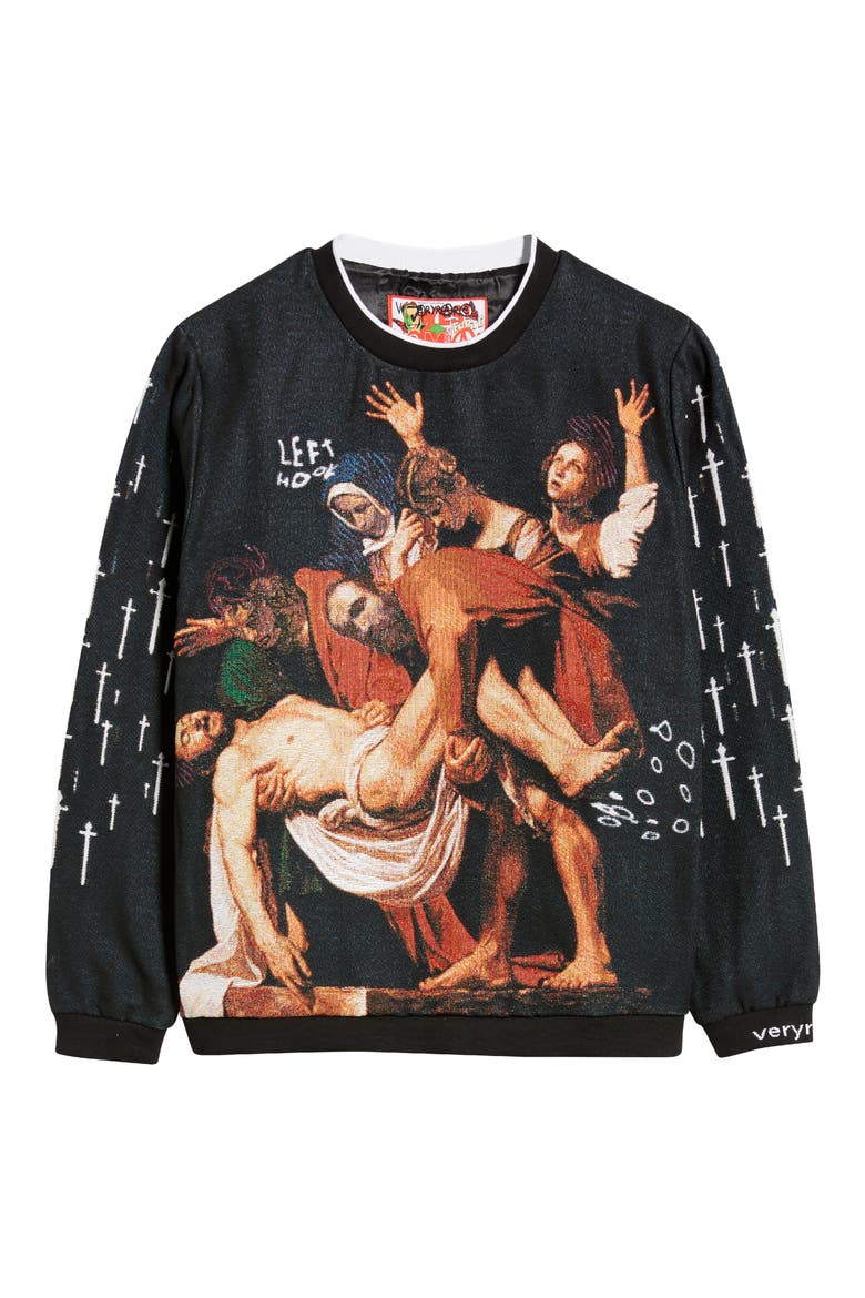 Entombment Crewneck Sweatshirt, Alternate, color, BLACK