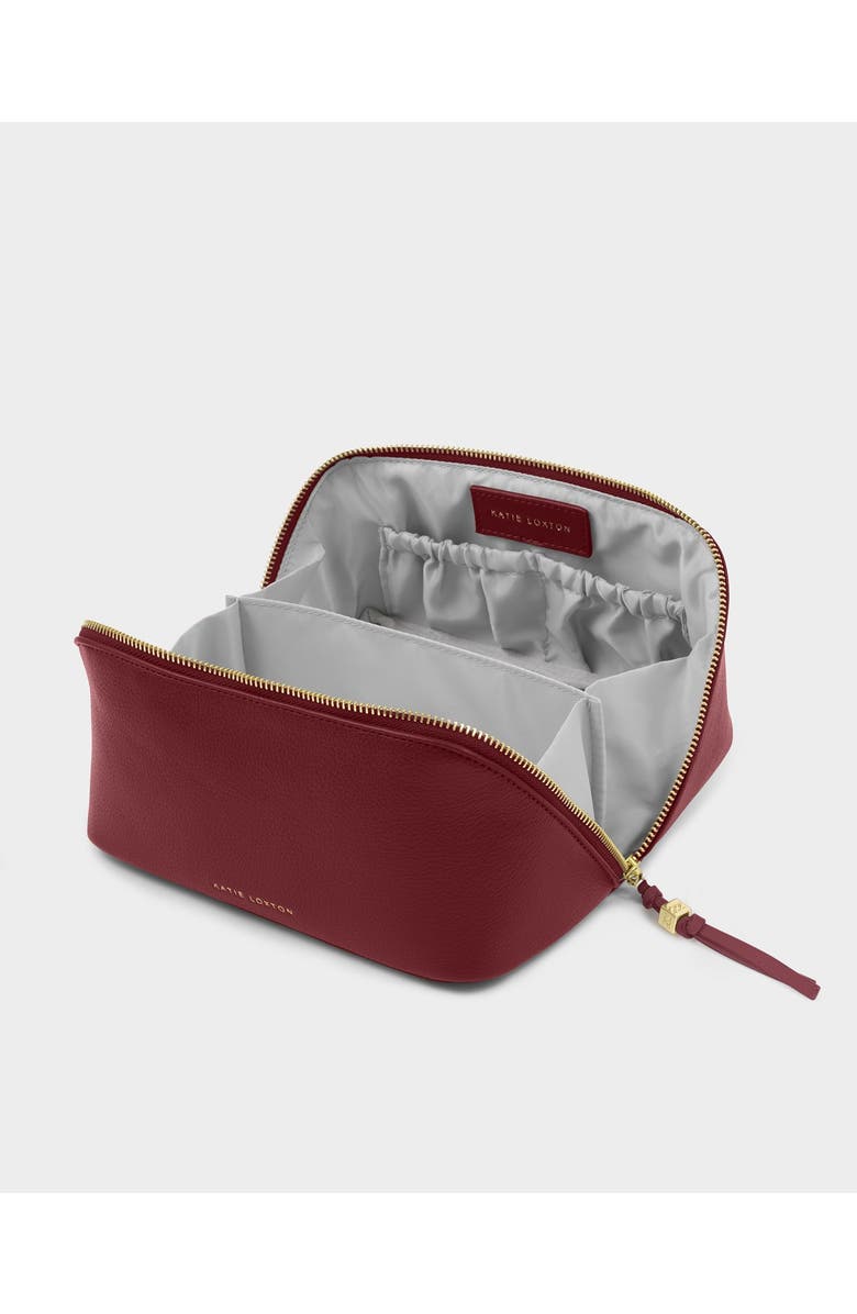 Katie Loxton Soho Medium Makeup And Toiletry Bag in Cherry, Alternate, color, Cherry
