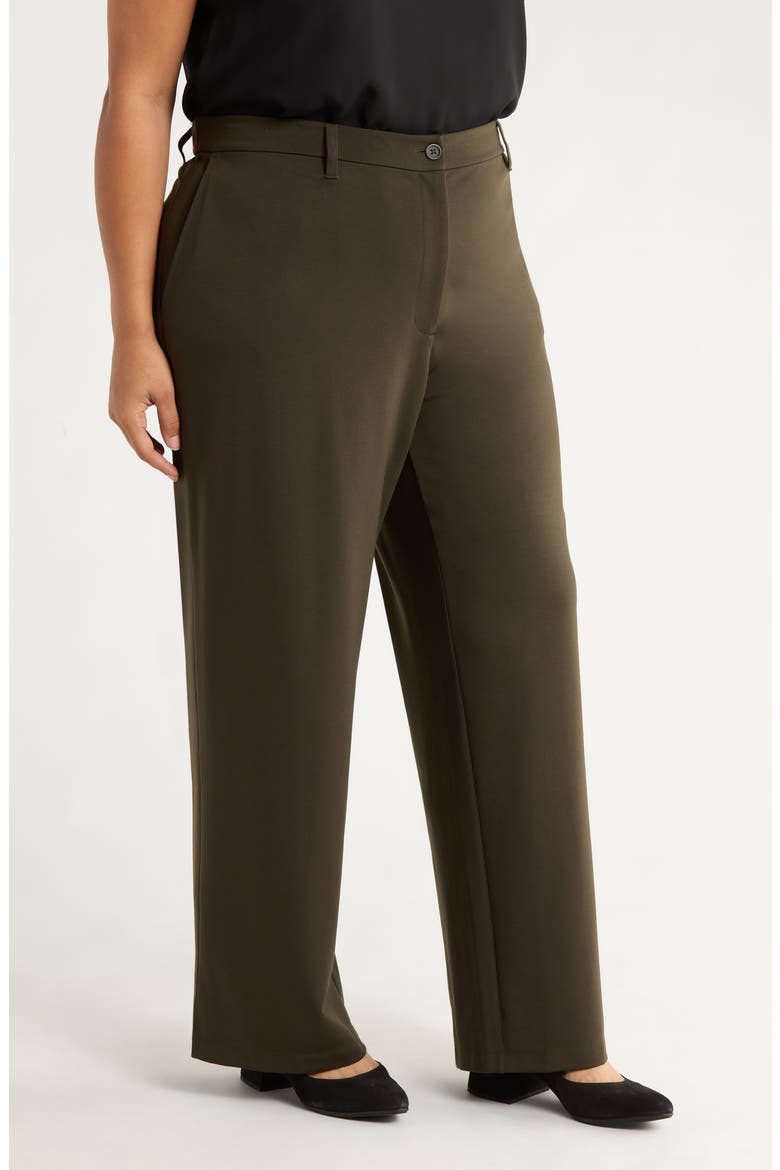 High Waist Wide Leg Pants, Alternate, color, WOODLAND