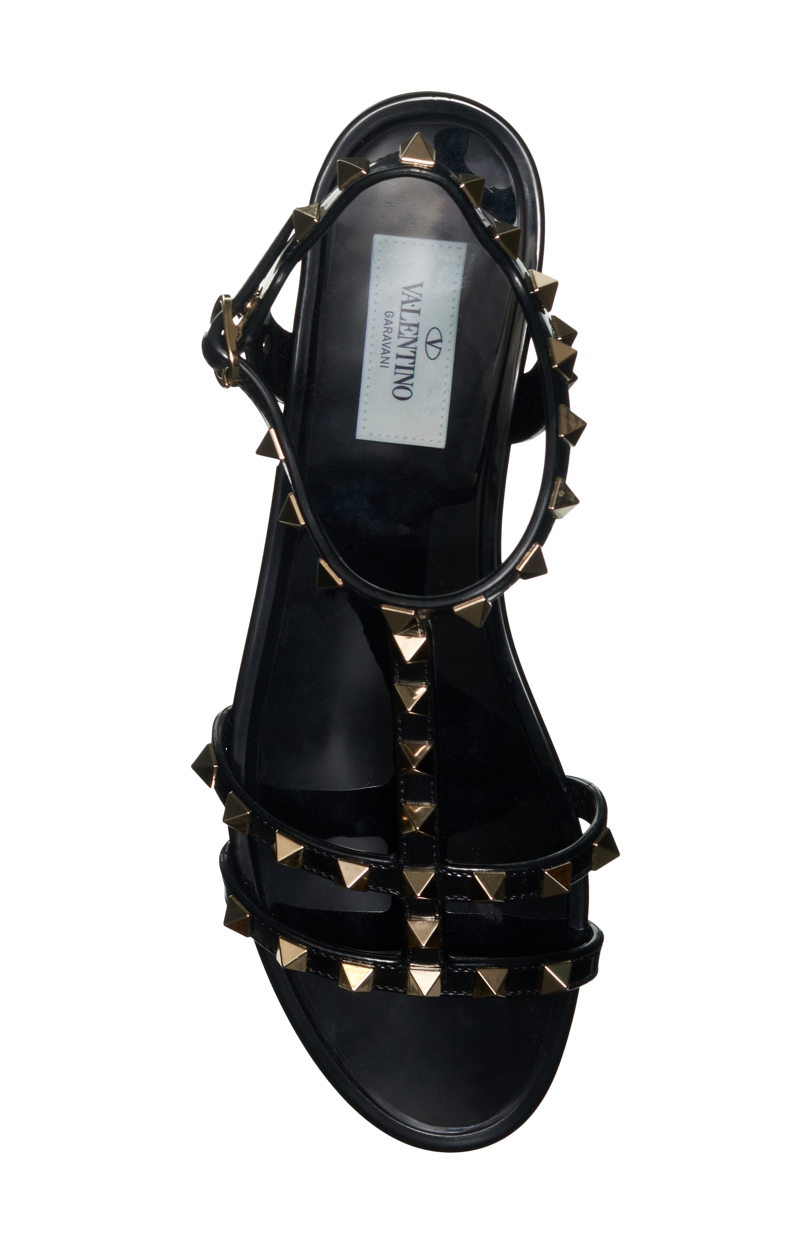 Rockstud Sandal, Alternate, color, NERO