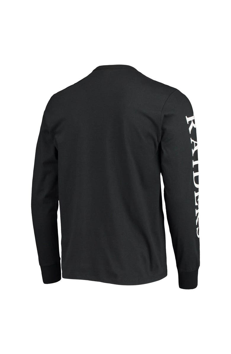 '47 Men's '47 Black Las Vegas Raiders Franklin Long Sleeve T-Shirt, Alternate, color, 