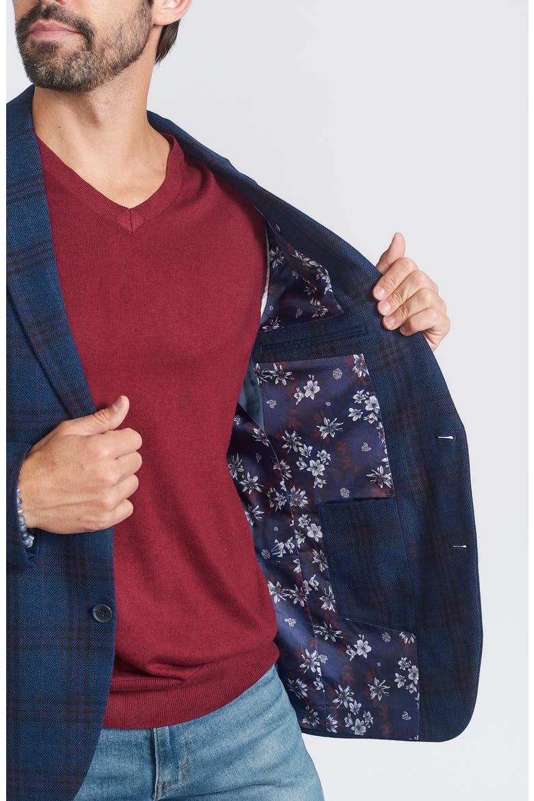 Plaid Sport Coat, Alternate, color, NAVY
