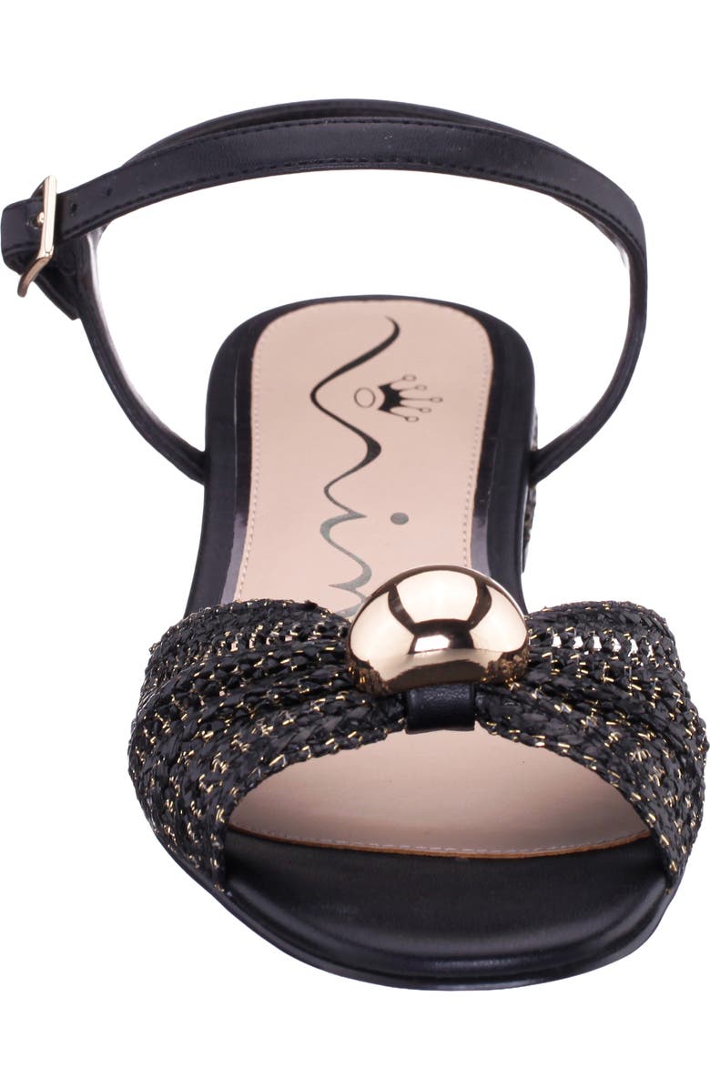 Nina Slater Ankle Strap Sandal, Alternate, color, Black