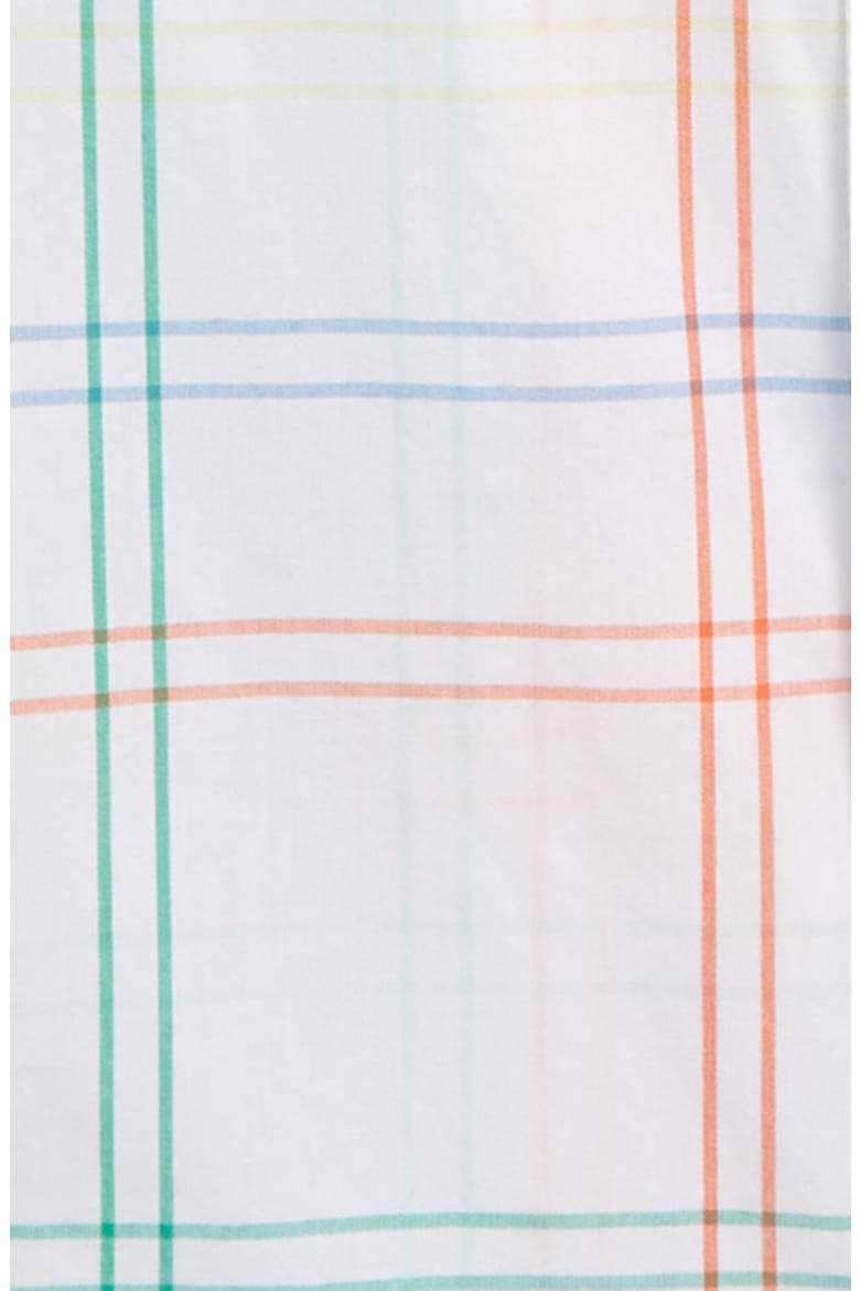 Kids' Print Button-Up Shirt, Alternate, color, WHITE MULTI GRID