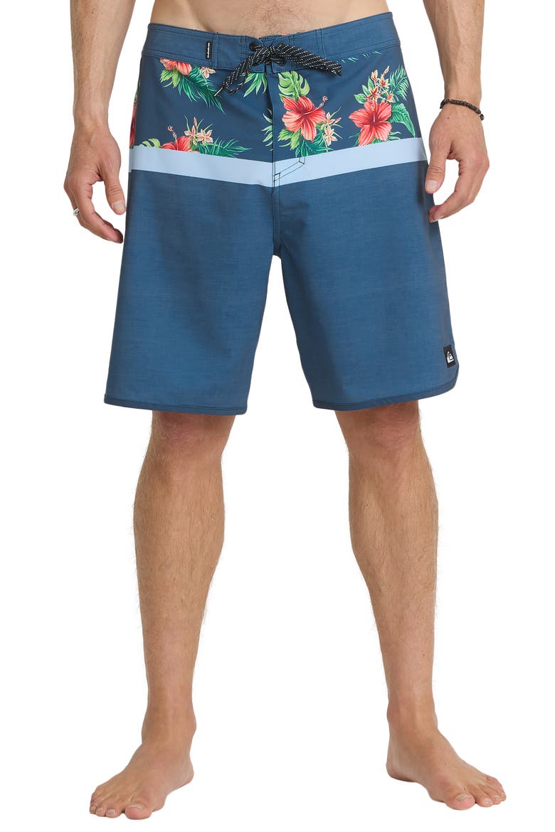 Blockchild 19 Board Shorts, Main, color, DARK DENIM