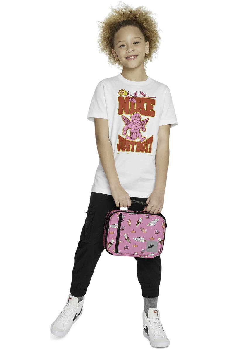 Nike Kids' Futura Hard Liner Lunchbox, Alternate, color, Black/ Playful Pink