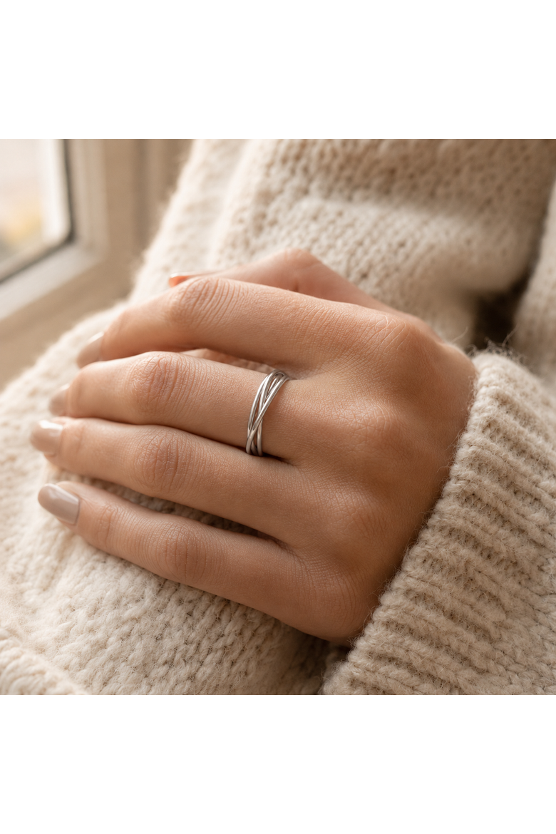 Trinity Fidget Ring, Alternate, color, Silver