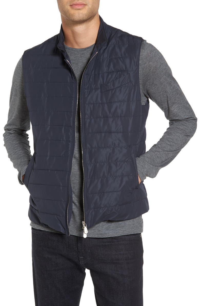Eleventy Slim Fit Full Zip Vest, Main, color, 