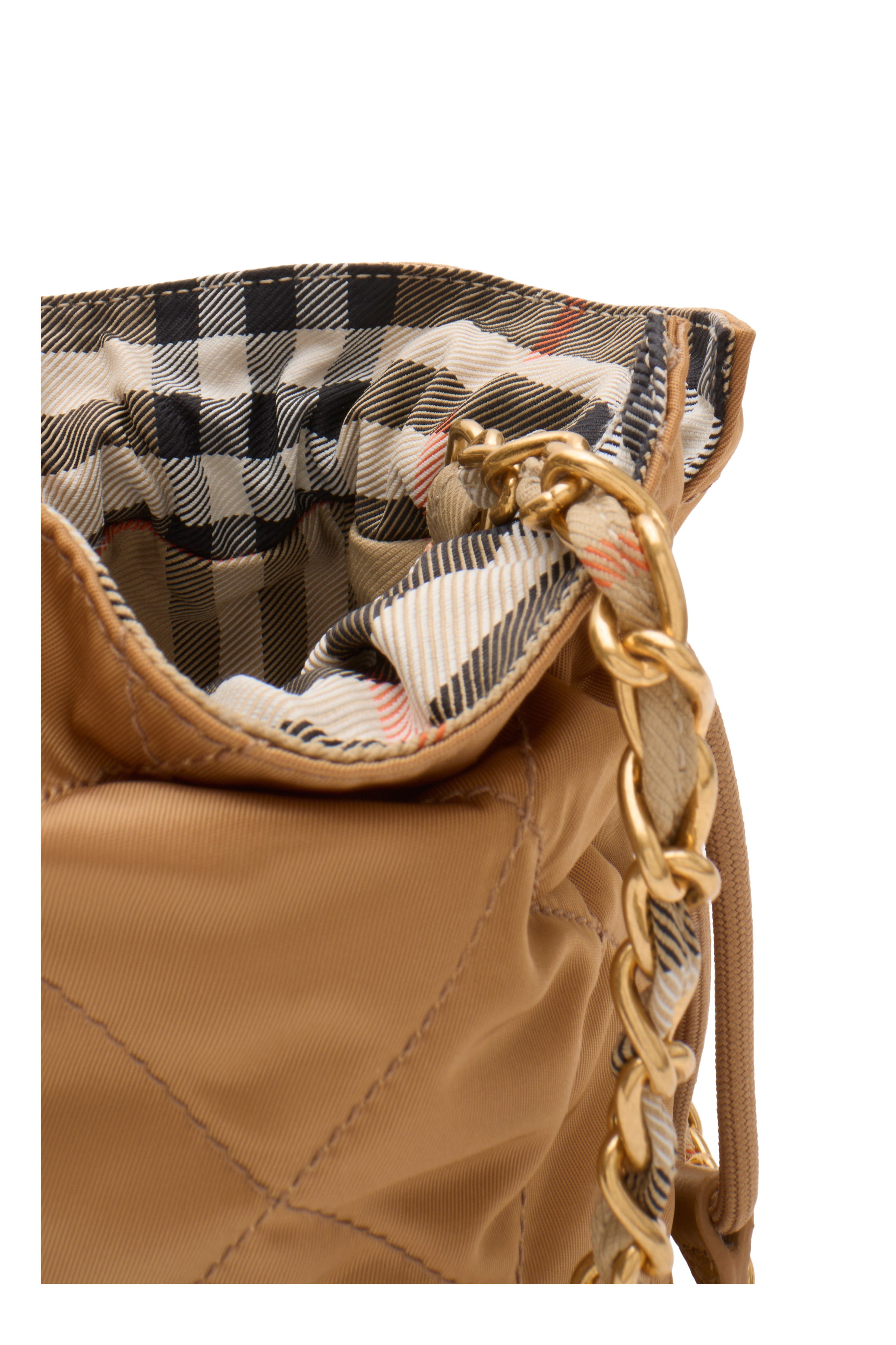 Burberry Horseshoe Chain Pouch, Alternate, color, Teak Brown