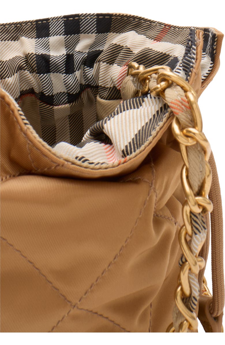 Burberry Horseshoe Chain Pouch, Alternate, color, Teak Brown