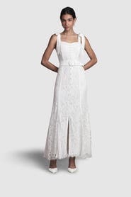 Coast Lace Bow Shoulder Maxi Wedding Dress
