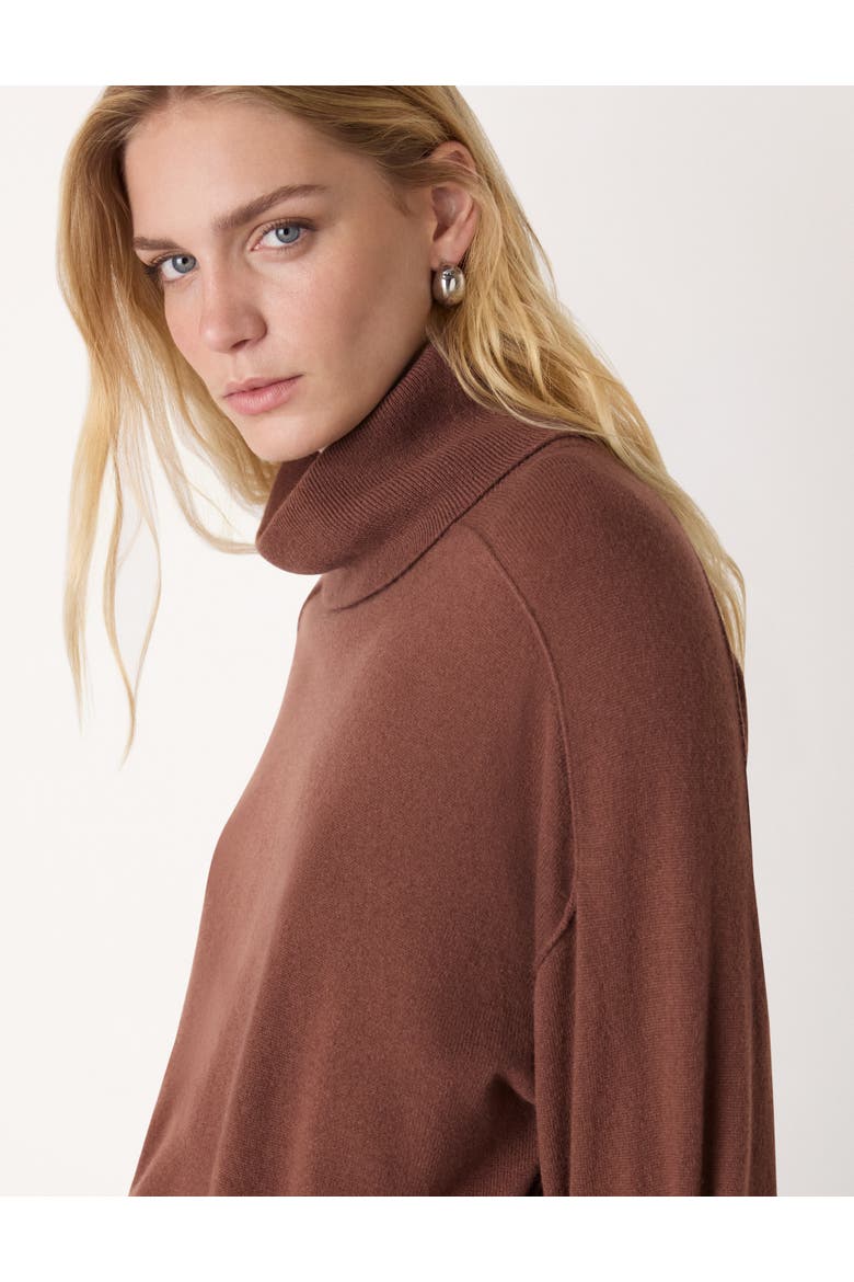 Wool Cowl Neck Knit Sweater, Alternate, color, Brown