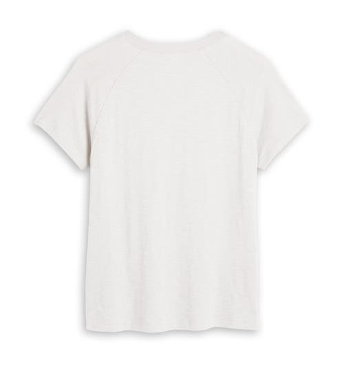 Tomboyx Jersey Slub Raglan Crewneck T-shirt In White