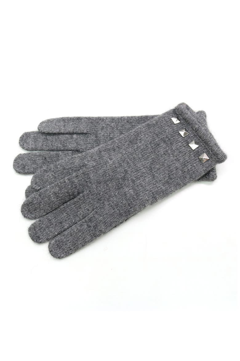 Studded Tech Gloves, Alternate, color, MEDIUM HTH GREY