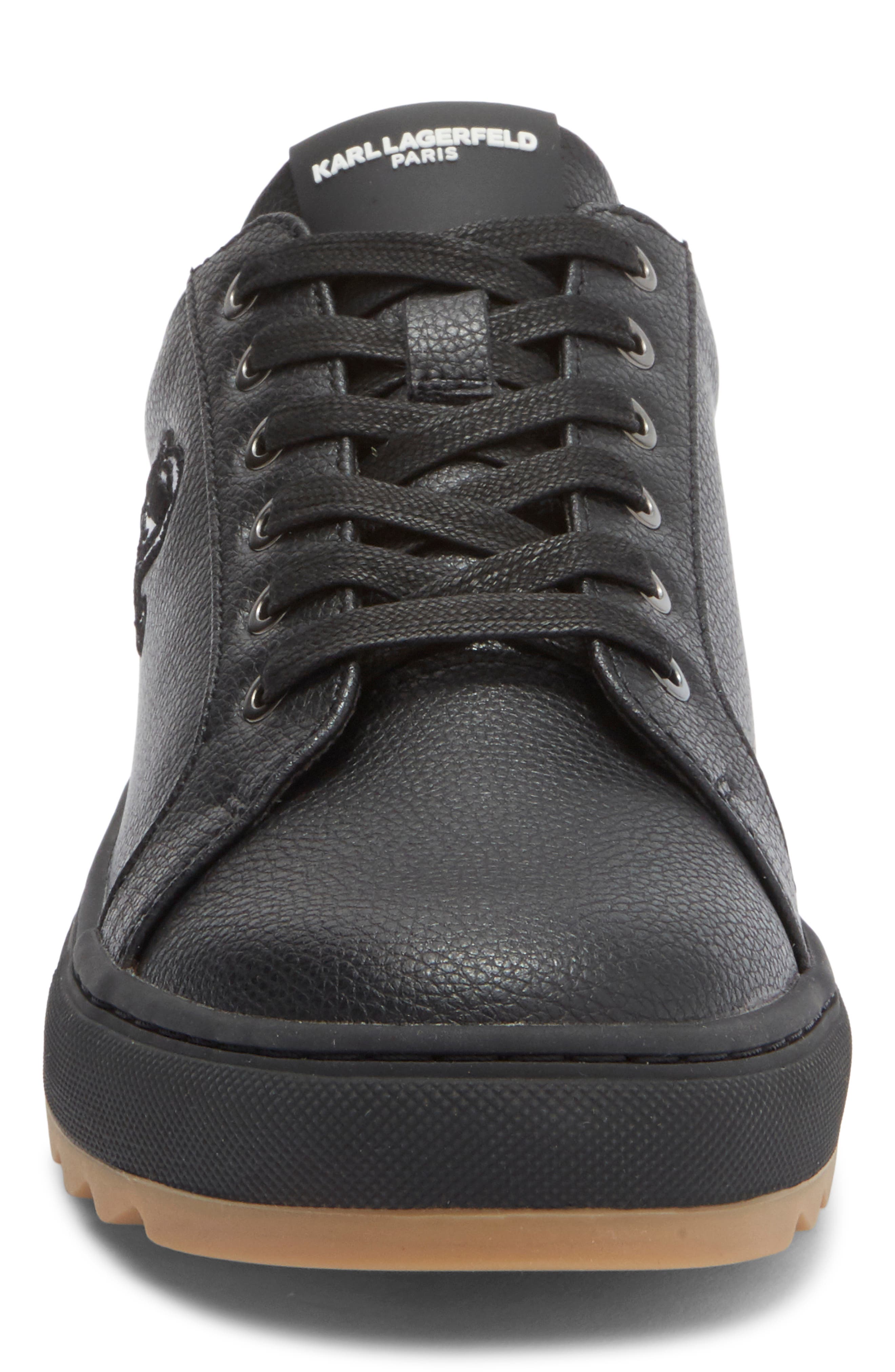 KARL LAGERFELD PARIS Karl Patch Low Top Sneaker, Alternate, color, Black