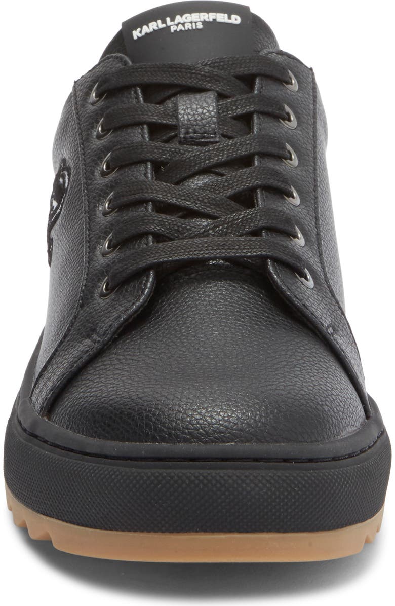 KARL LAGERFELD PARIS Karl Patch Low Top Sneaker, Alternate, color, Black